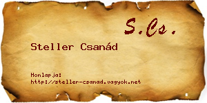 Steller Csanád névjegykártya