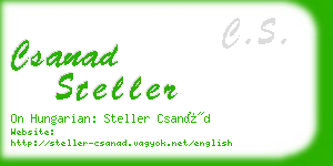 csanad steller business card